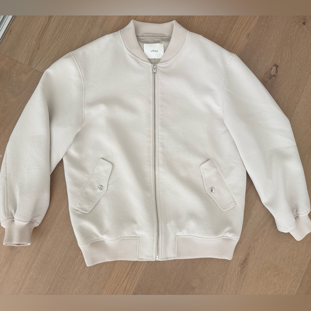 WILFRED BEIGE BOMBER JACKET